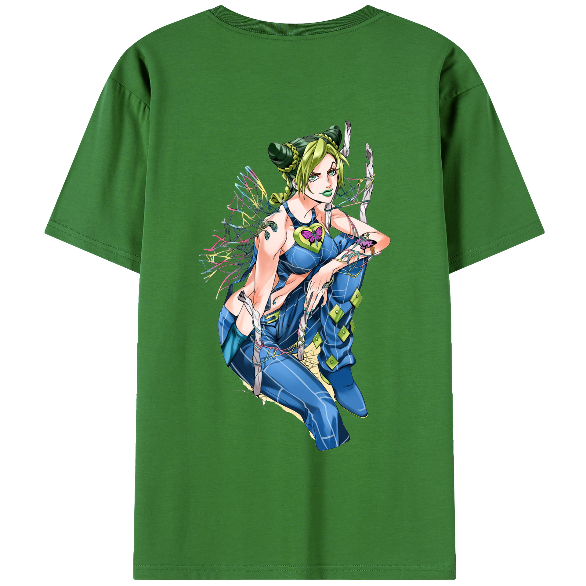 （画像用） "ジョジョの奇妙な冒険 くうじょう ジョリーン JoJo's Bizarre Adventure Jolyne Cujoh " レディース半袖Tシャツ(バックプリント)